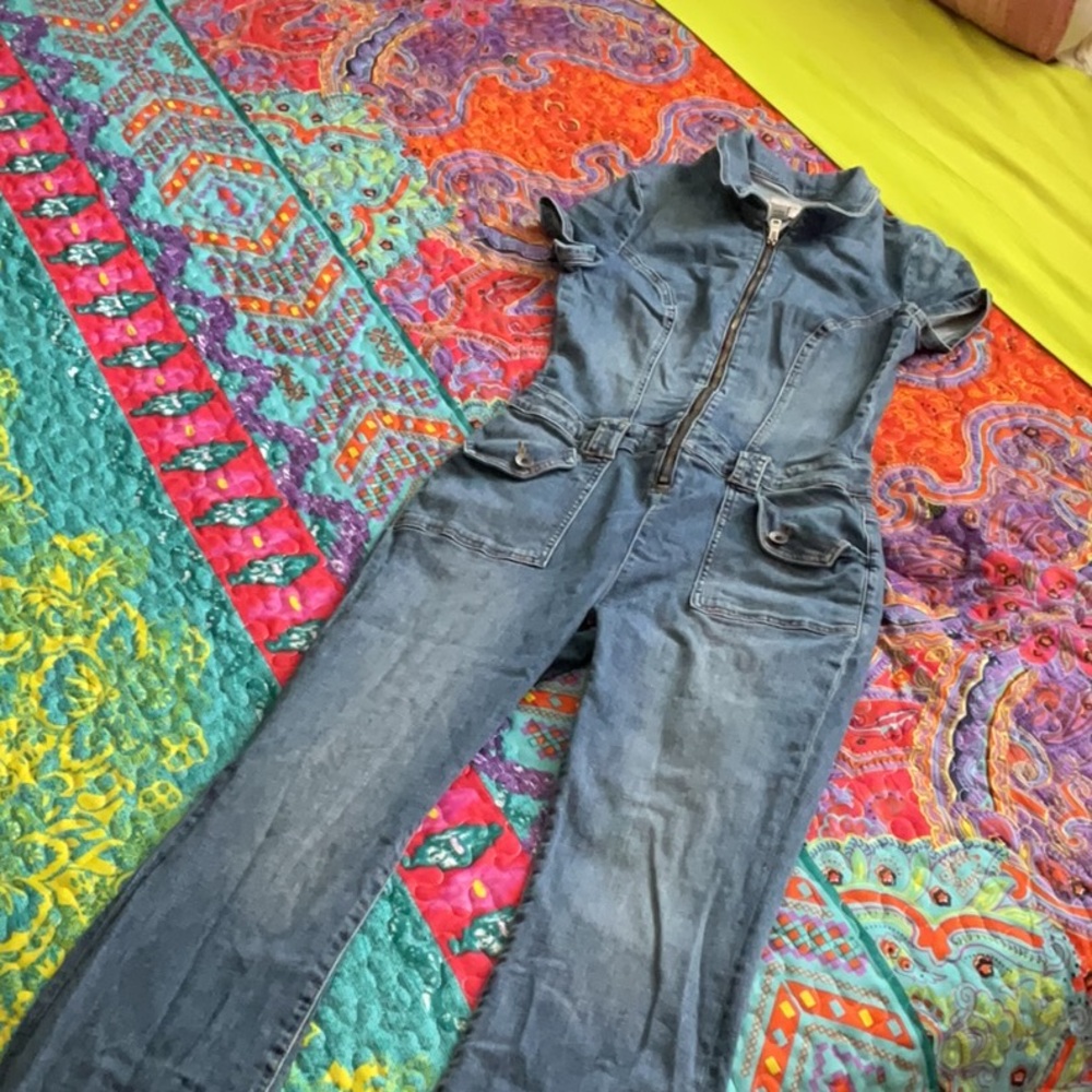 Guess Blue Denim Women Jeans Overalls